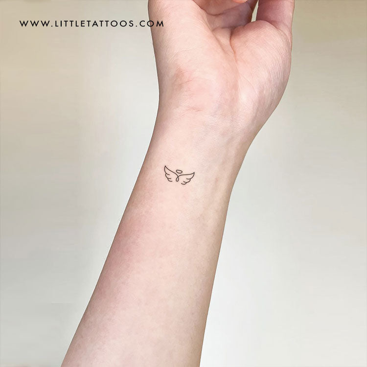 Update 92+ about minimalist angel tattoo latest .vn